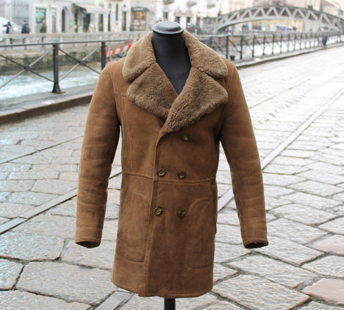 Cappotto pelle montone - pelle, marrone
