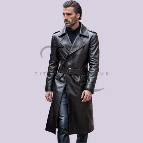 Cappotto trench uomo nero vera