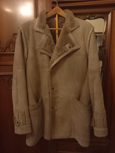 Cappotto uomo beige montone - cappotto,